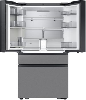 Samsung Bespoke 36 in. 28.6 Cu. Ft. Charcoal Glass and Stainless Steel French Door Refrigerator with AI Family Hub™+ &  AI Vision Inside™