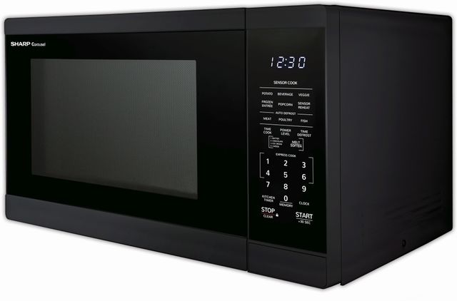 Sharp® Carousel® 1.4 Cu. Ft. Black Countertop Microwave-4
