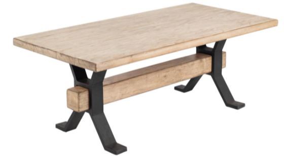 Nest Home Collections Missoula Antique Natural White Coffee Table-0
