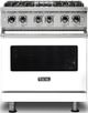 Viking® Professional 5 Series 30" White Pro Style Dual Fuel Natural Gas Range-0