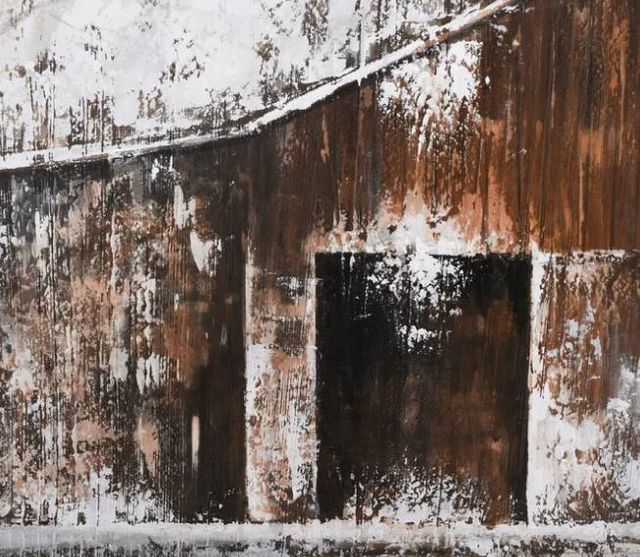 Stylecraft Aged Barnhouse Brown/White Wall Art-2