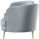 Coaster® Sophia Grey Upholstered Loveseat with Camel Back -2