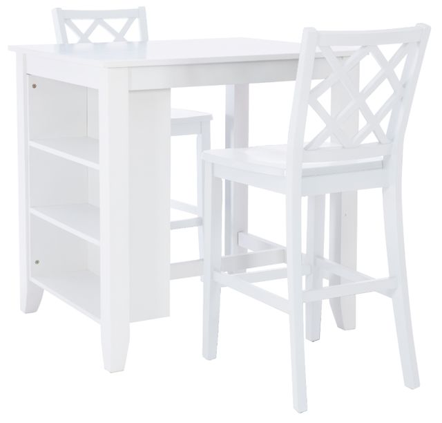 Powell® Maui 3-Piece White Counter Table Set-0