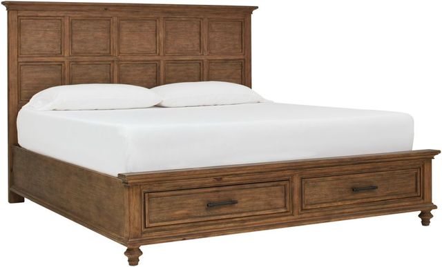 aspenhome® Hensley Honey King Panel Storage Bed-0