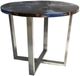 A & B Home Blue Resin Coffee Table with Chrome Base-0