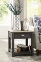 Hammary® Lyle Creek-Hamilton Toasted Caramel End Table with Smoked Charcoal Base-1