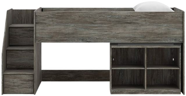 Signature Design by Ashley® Frandern Gray Twin Loft Bookcase Bed-2