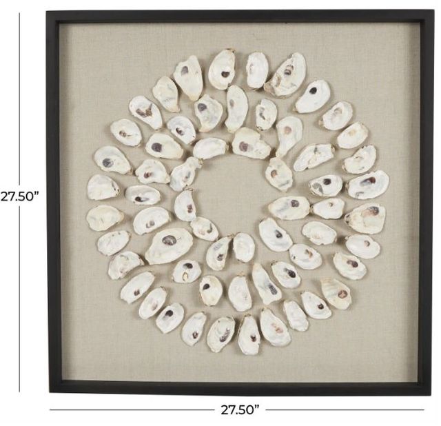 Deco Marche Cream 28" Shell Wall Decor-3