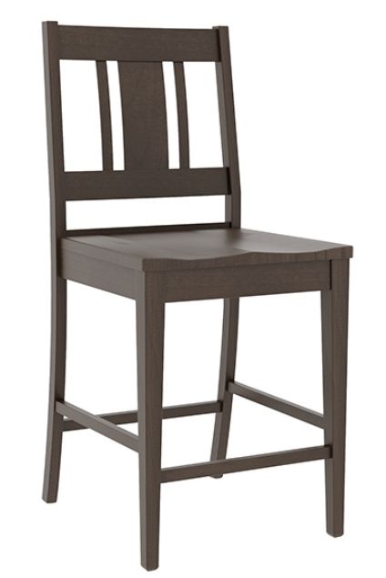Country View Woodworking Customizable 24" Counter Chair with Brown Maple Frame-0