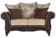 Coaster® Elmbrook Brown Upholstered Rolled Arm Loveseat-0