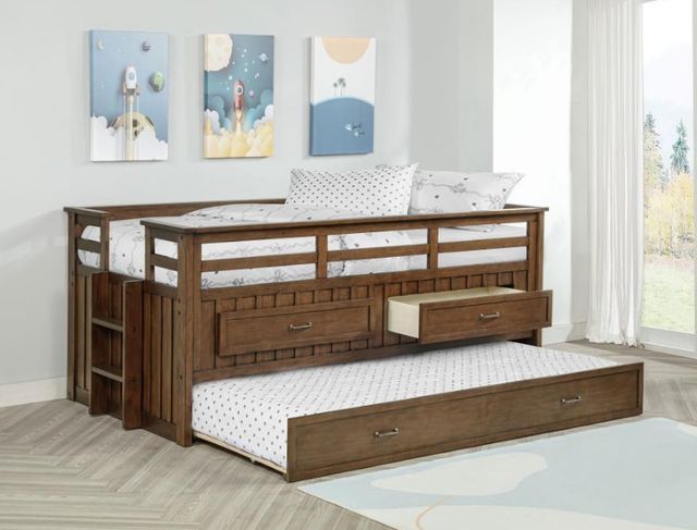 Coaster® Carlsbad Medium Brown Twin Captains Bed With Trundle -0