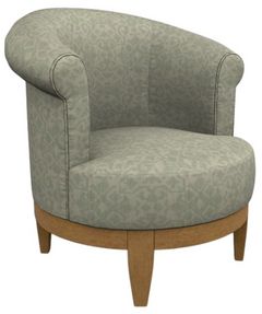 Best® Home Furnishings Customizable Attica Swivel Chair with Honey Birch Legs