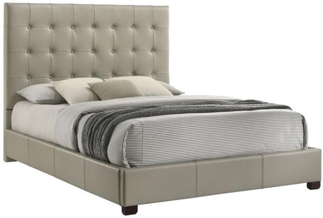 Coaster® Medley Tan Eastern King Platform Panel Bed-0