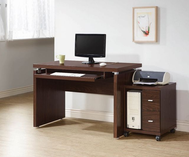 Coaster® Russell Medium Oak 2-Drawer Computer Stand-4