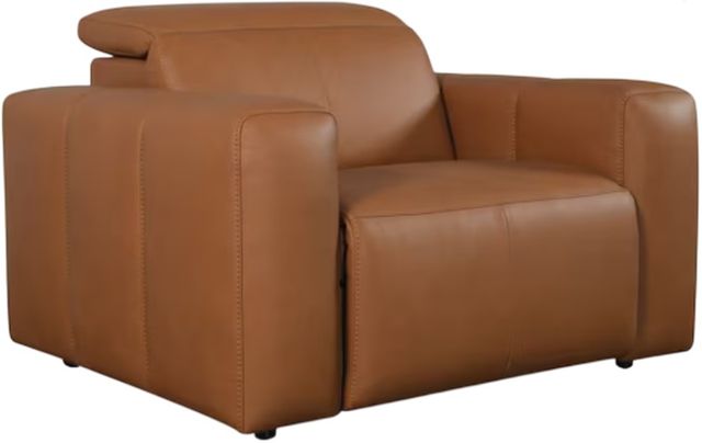 Bassett® Furniture Club Level Airy Antelope Leather Power Recliner-0