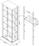 Coaster® Delphinium Clear/White Display Cabinet-2
