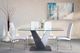 Mazin Furniture Baxter Gray/White Glass Top Dining Table-1