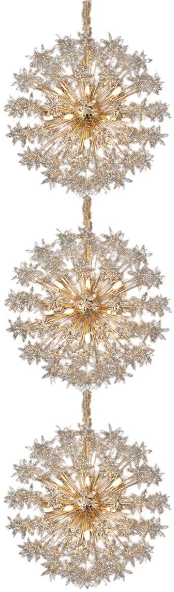 Michael Amini® Stacked Bouquet 3-Piece Gold 54-Light Chandelier-0