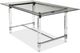 Mazin Furniture Lyrica Glass Top Rectangle Dining Table with Chrome Base -1