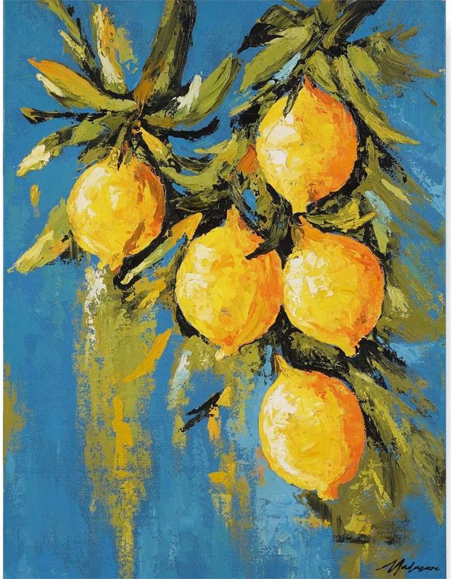 Bramble Lemon Citron Wall Art-0