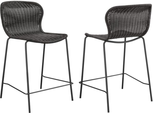 Coaster® McKinley Brown/Sandy Black Upholstered Counter Stools-0