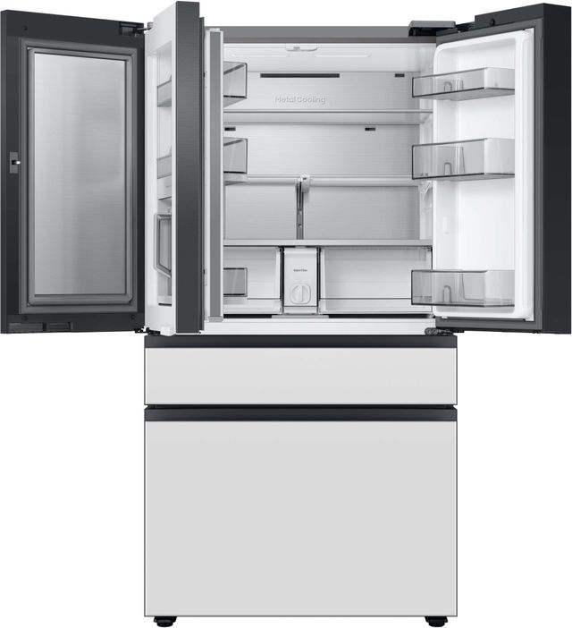 Samsung Bespoke 36 In. 28.8 Cu. Ft. White Glass French Door Refrigerator-5