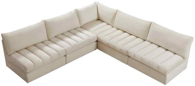 Meridian Furniture Jacob 5-Piece Cream 107" Modular Sectional-1
