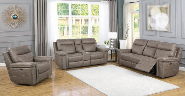 Coaster® Wixom 3-Piece Taupe Power^2 Reclining Living Room Set-0