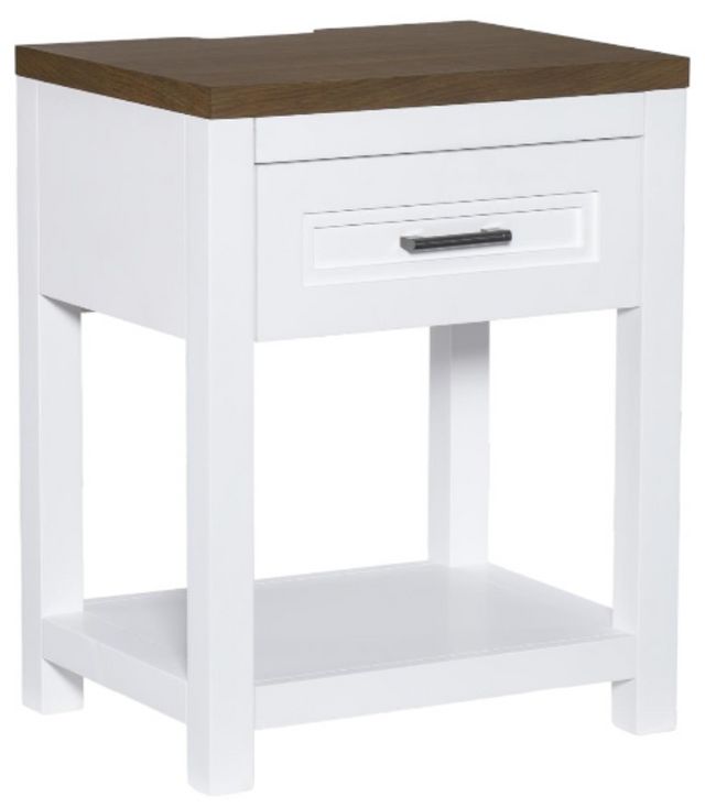 Legacy Classic Beckett Dark Oak/Natural White Open Nightstand-0