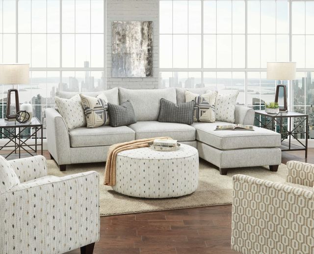 Fusion Furniture Palm Beach Iron Otto Ochre Brown/White Swivel Glider Chair-1