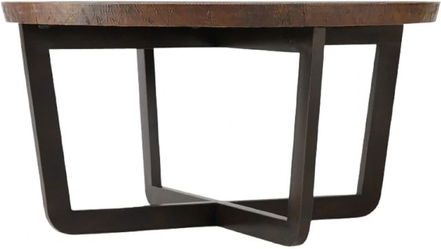 Hooker® Furniture Parkcrest Copper Round Cocktail Table with Dark Metal Base-0