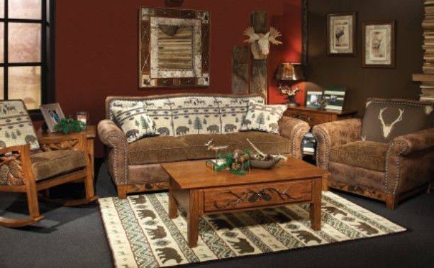 Marshfield Furniture Woodland Brown/Dark Brown Sofa-1