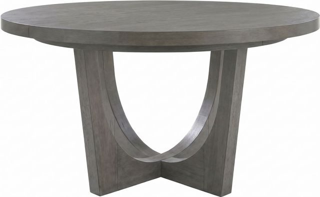 Liberty Furniture Cascade Falls 5-Piece Gray Mist/Satin Espresso Pedestal Dining Set-1