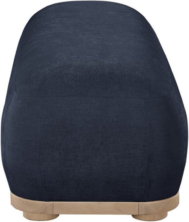 Meridian Furniture Calum Navy/Natural Chenille Fabric Bench-2