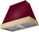 AGA Euclid 36" Cranberry Wall Mounted Range Hood  with Brushed Brass Trim-0