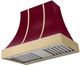 AGA Cascade 36" Cranberry Wall Mounted Range Hood  with Brushed Brass Trim-0