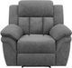 Coaster® Bahrain Charcoal Upholstered Glider Recliner-1