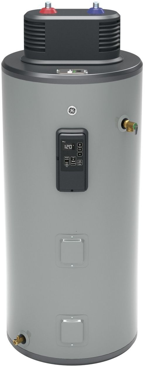 GE® 50 Gallon Diamond Gray Smart Short Electric Water Heater with Flexible Capacity-0