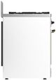 Ilve® Majestic III 30" White Pro Style Dual Fuel Natural Gas Range with Solid Door and Burnished Trim-4