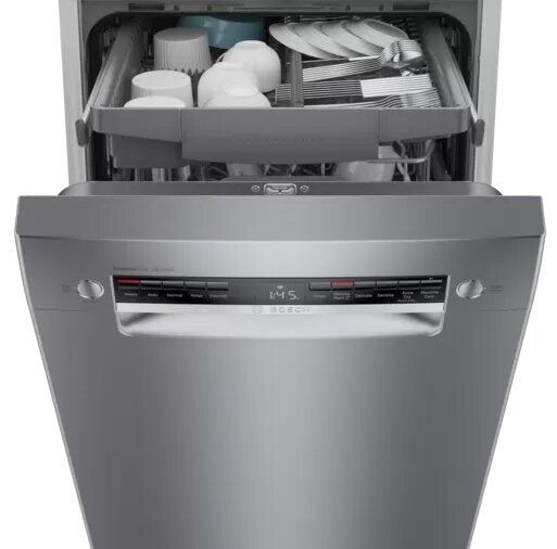 Bosch® 300 Series 18" Stainless Steel Front Control Built In Dishwasher-2