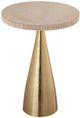 TOV Furniture Celeste Gold Ribbed Side Table with Natural Stone Top-3