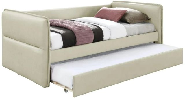 Bernards Trina Tan Upholstered Twin Trundle Bed-0