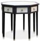 StyleCraft Ivory Center Table with Black Base-0