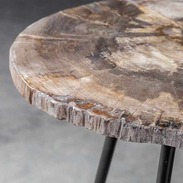 Uttermost® Mircea Natural Accent Table with Aged Black Base-3
