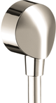 Hansgrohe FixFit Polished Nickel Wall Outlet with Check Valves-0