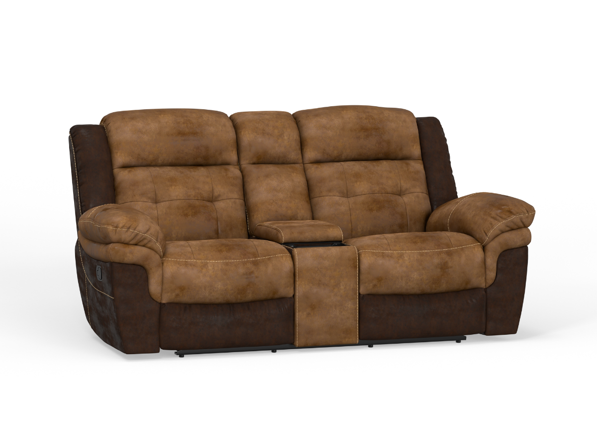 Buckaroo Reclining Console Loveseat | Bob Mills Furniture