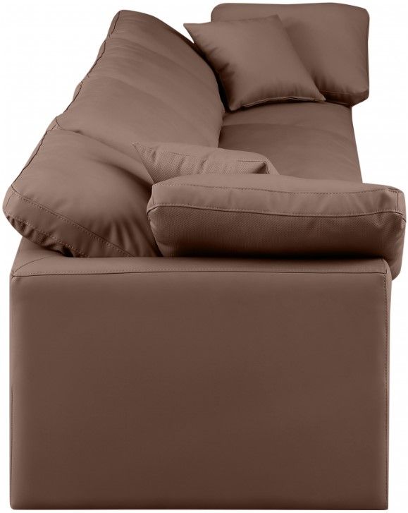 Meridian Furniture Indulge 4-Piece Brown 140" Sofa-2