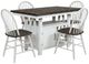 Liberty Furniture Farmhouse 5-Piece Brown/White Gathering Table Set-0