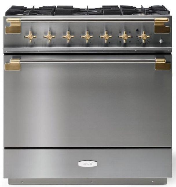 AGA™ Elise Series 36" Stainless Steel Pro Style Dual Fuel Range-0