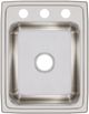 Elkay Lustertone® Classic Lustrous Satin 17" x 22" x 7-5/8" 3-Hole Single Bowl Drop-In Sink-1